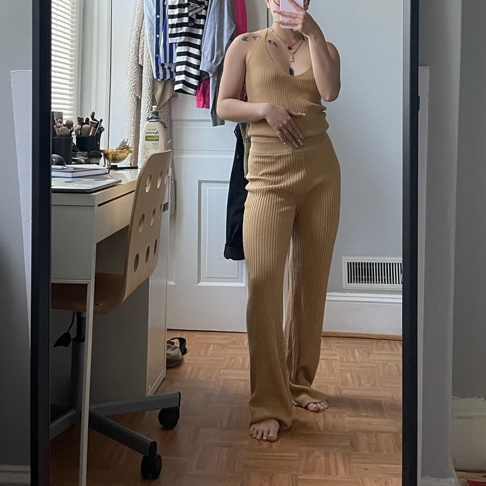 Beautiful brown asos set. Comfy summer set for everyday errands/ casual wear